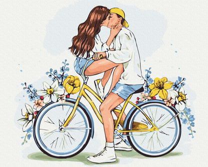 Lovers on a bicycle © Alla Berezovska