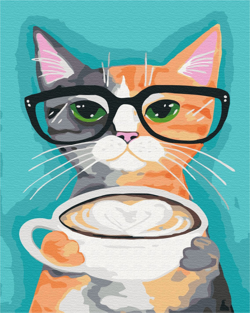 Cat and coffee