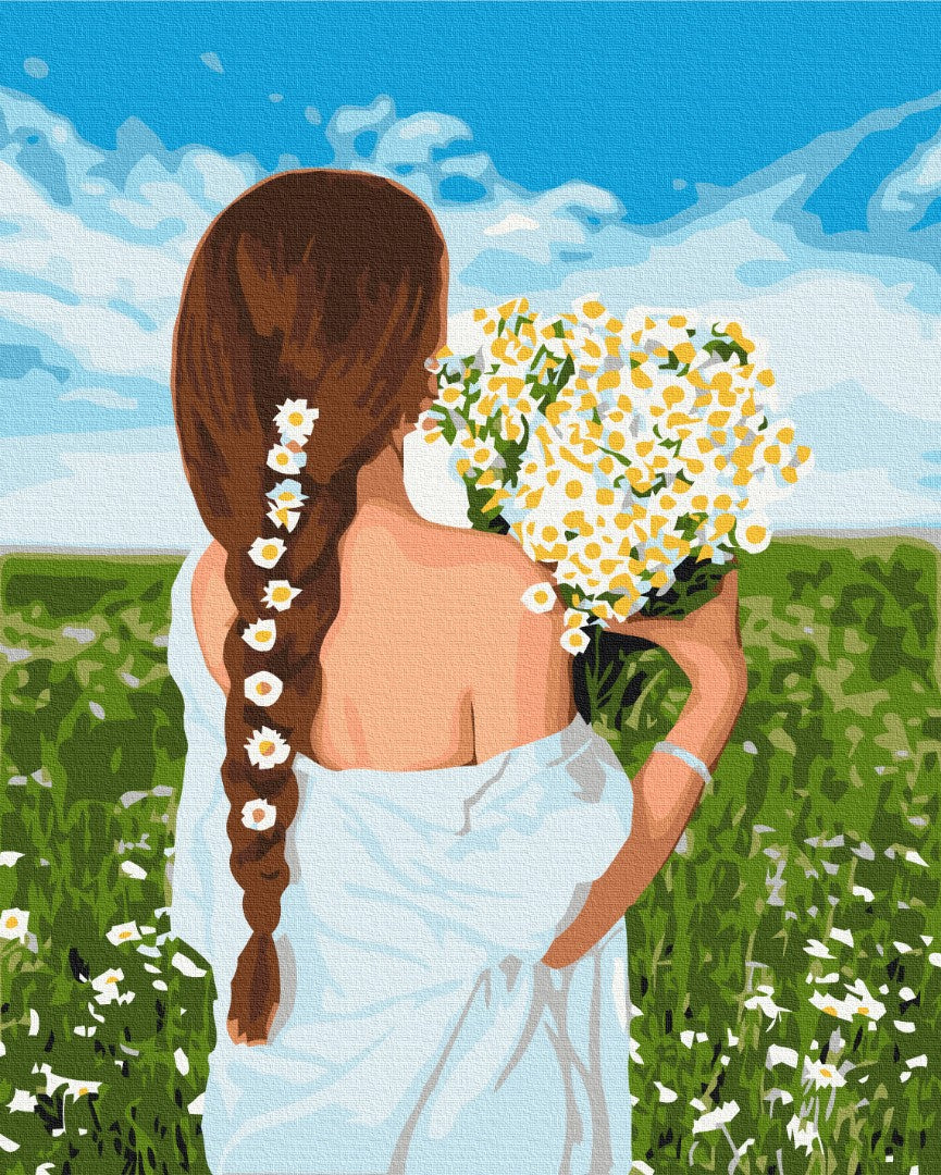 Girl with daisies