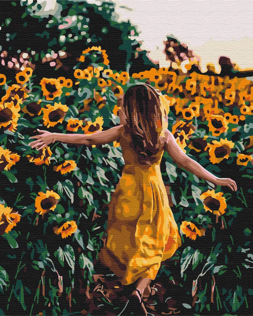 A walk in the sunflowers