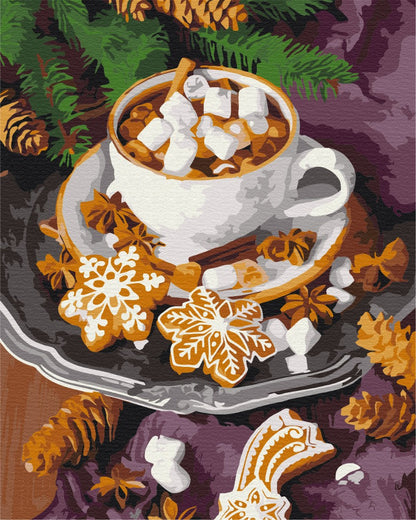 Spicy cocoa with snow