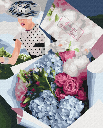 Bouquet for retro lady