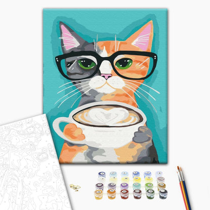 Cat and coffee