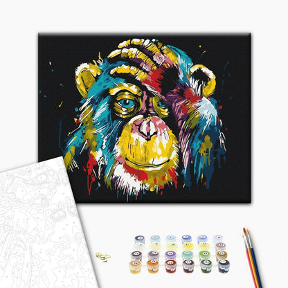 Colorful chimpanzee