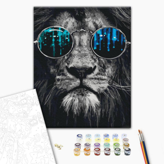 Lion in sunglasses