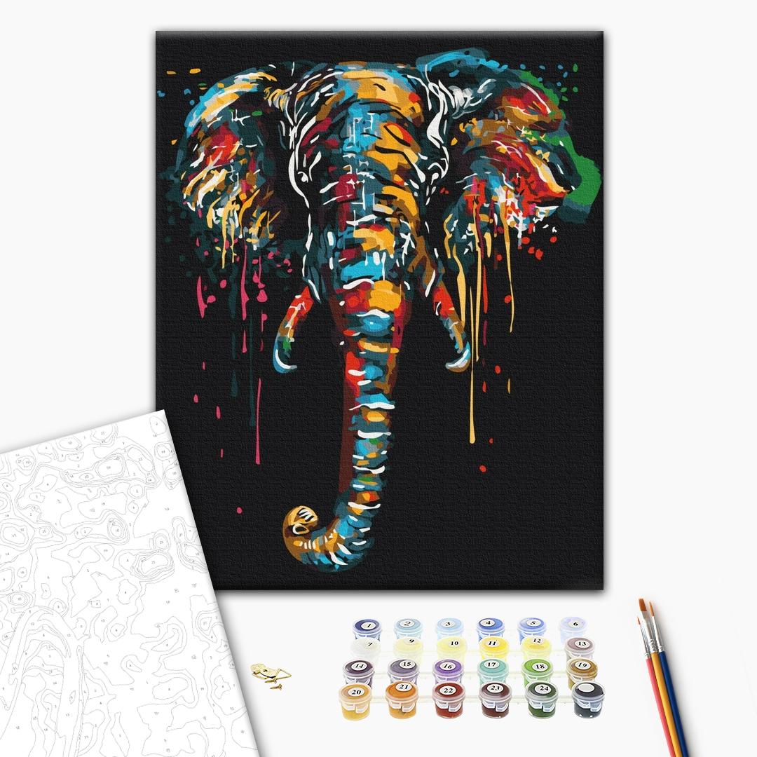 Elephant in paints