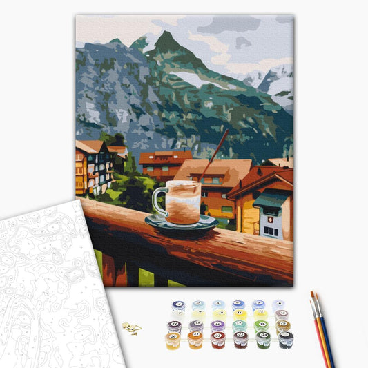 Mountain-flavored cappuccino