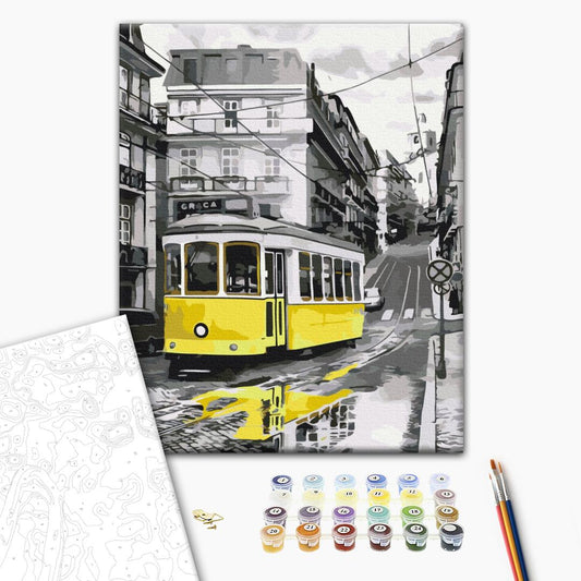 Yellow tram