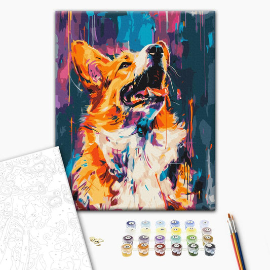 Colourful corgi