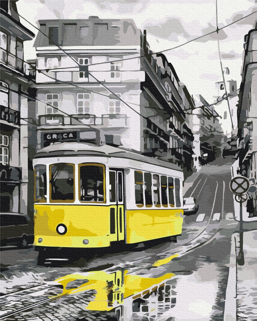 Yellow tram