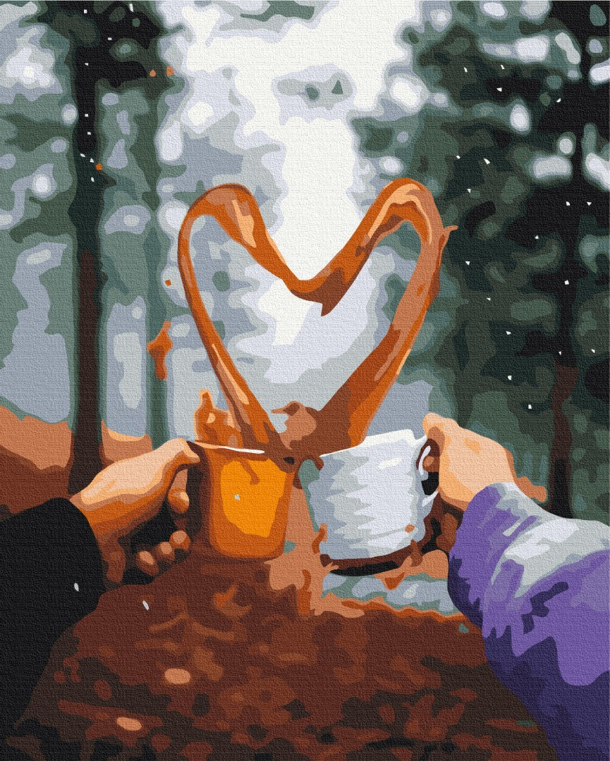 Romantic morning in the woods