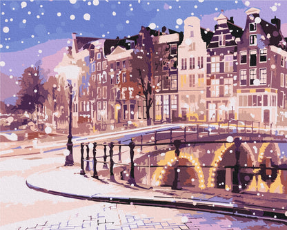 Fairy tale of winter Amsterdam