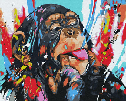 Colored chimpanzee